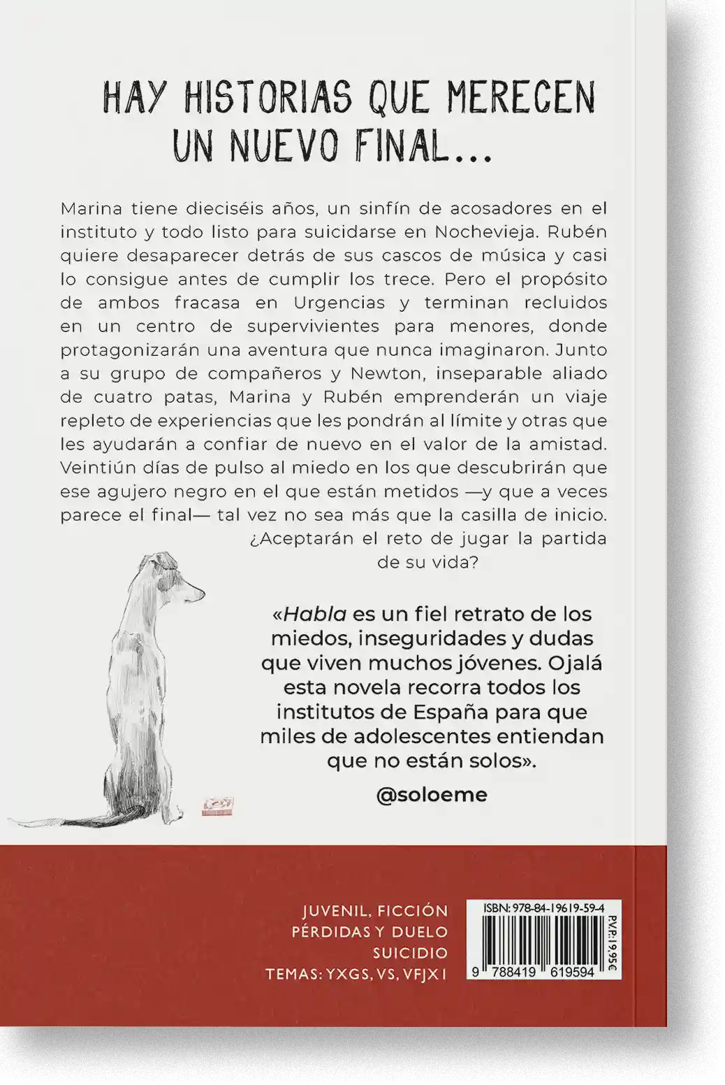 La novela describe la problemática del suicidio adolescente en la España actual (disparado en un 134 % en 2021).