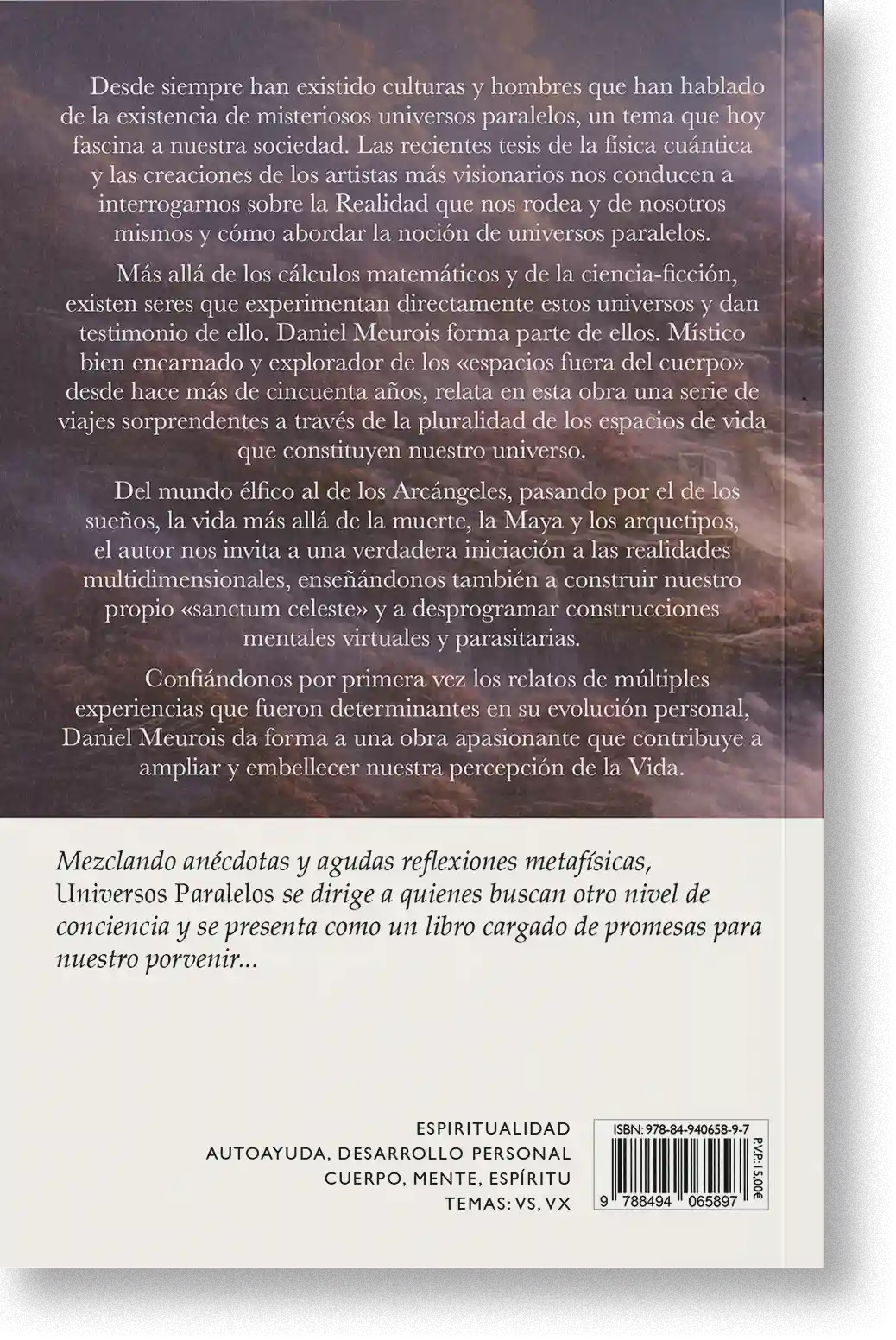Contraportada de Universos Paralelos de Daniel Meurois