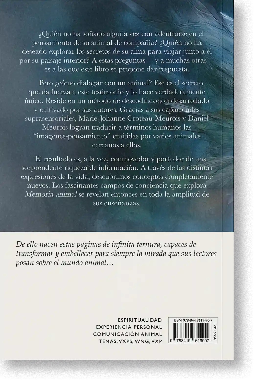 Contraportada de Memoria Animal